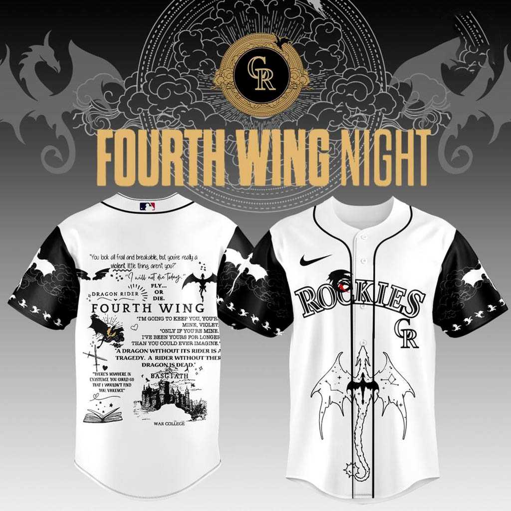 Colorado Rockies Fourth Wing Night Jersey Dragon Graphics Quotes Edition Colorado Rockies Fourth Wing Night Jersey Dragon Graphics Quotes Edition