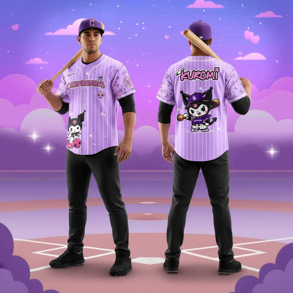 El Aguila de Veracruz Kuromi 2026 Sweet Rebel Baseball Jersey