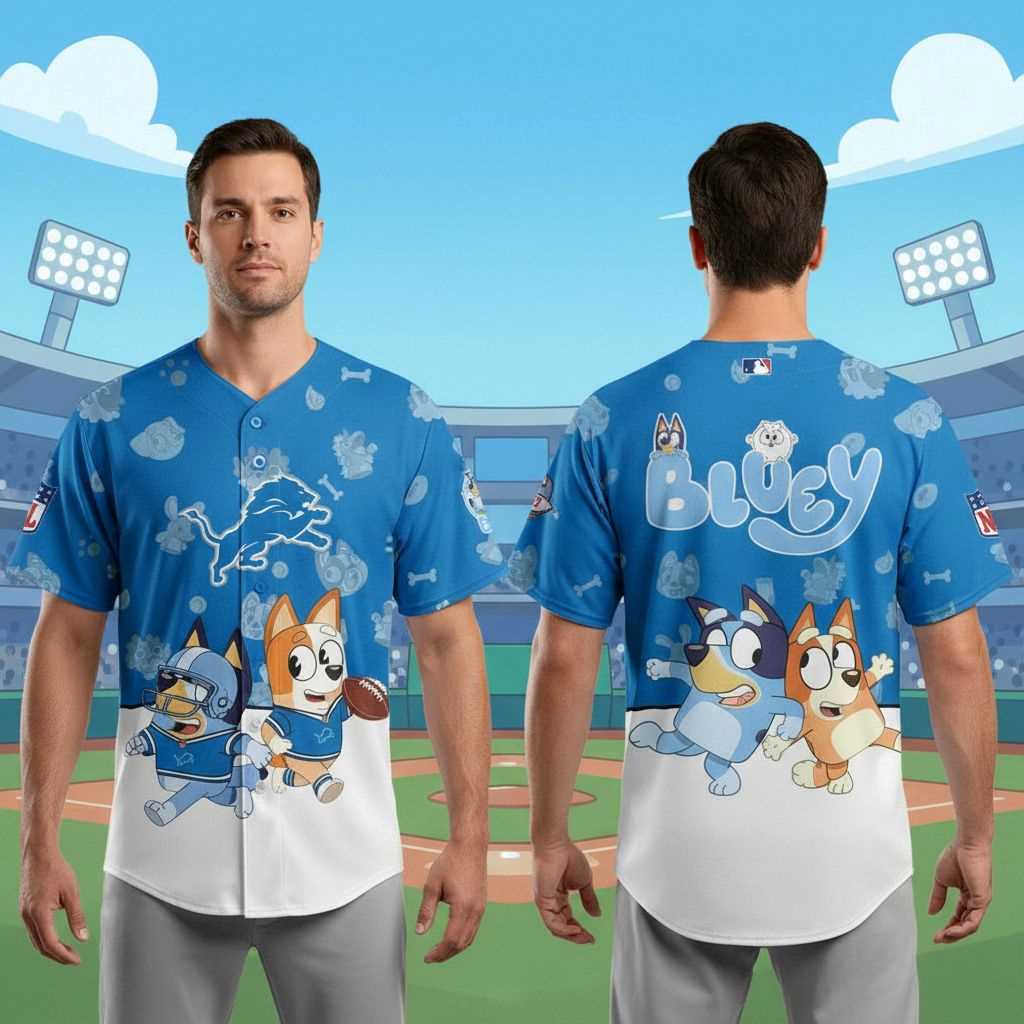 Denver Broncos Bluey Night Baseball Jersey