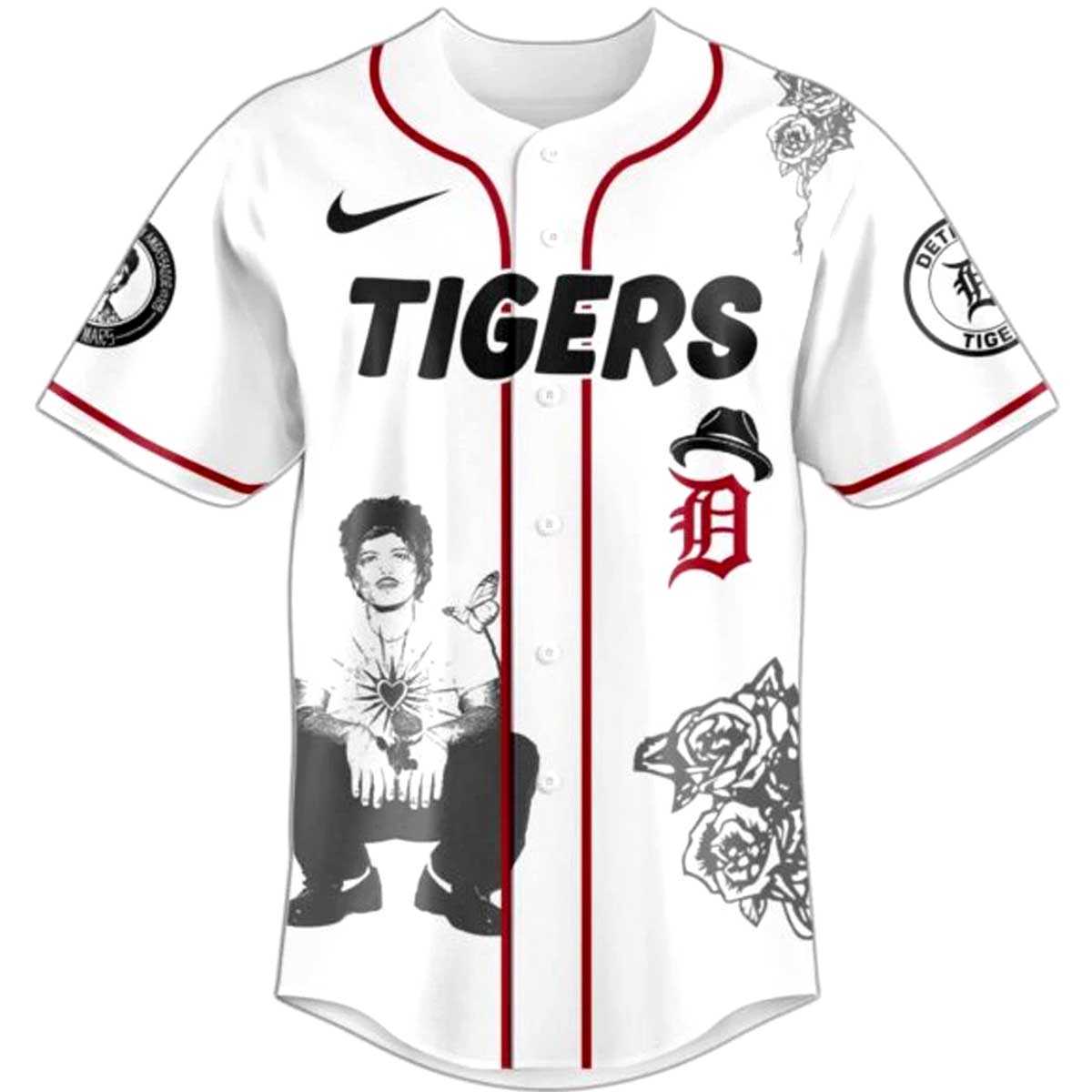Detroit Tigers Bruno Mars Tour 2026 Baseball Jersey Detroit Tigers Bruno Mars Tour 2026 Baseball Jersey
