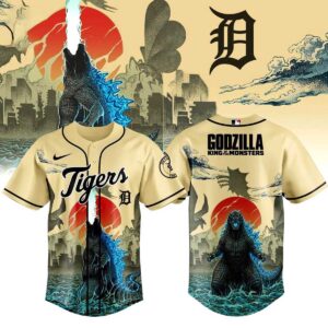 Detroit Tigers Godzilla King of The Monsters Baseball Jersey 1.jpg