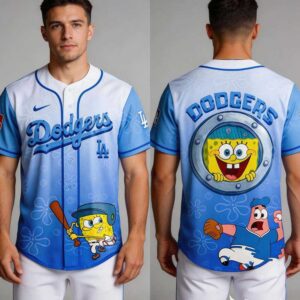 Dodgers SpongeBob SquarePants MLB All Teams Home Run Baseball Jersey 8 1.jpg