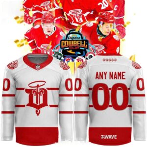 Dubuque Fighting Saints Dupaco Cowbell Cup Champion 2026 Hockey Jersey 1.jpg