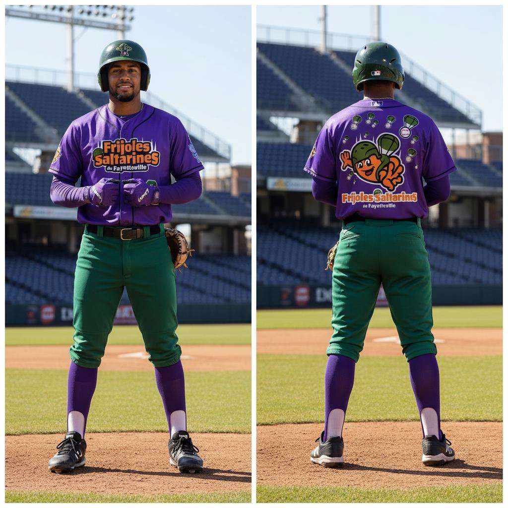 Fayetteville Woodpeckers Frijoles Saltarines de Fayetteville Custom Jersey