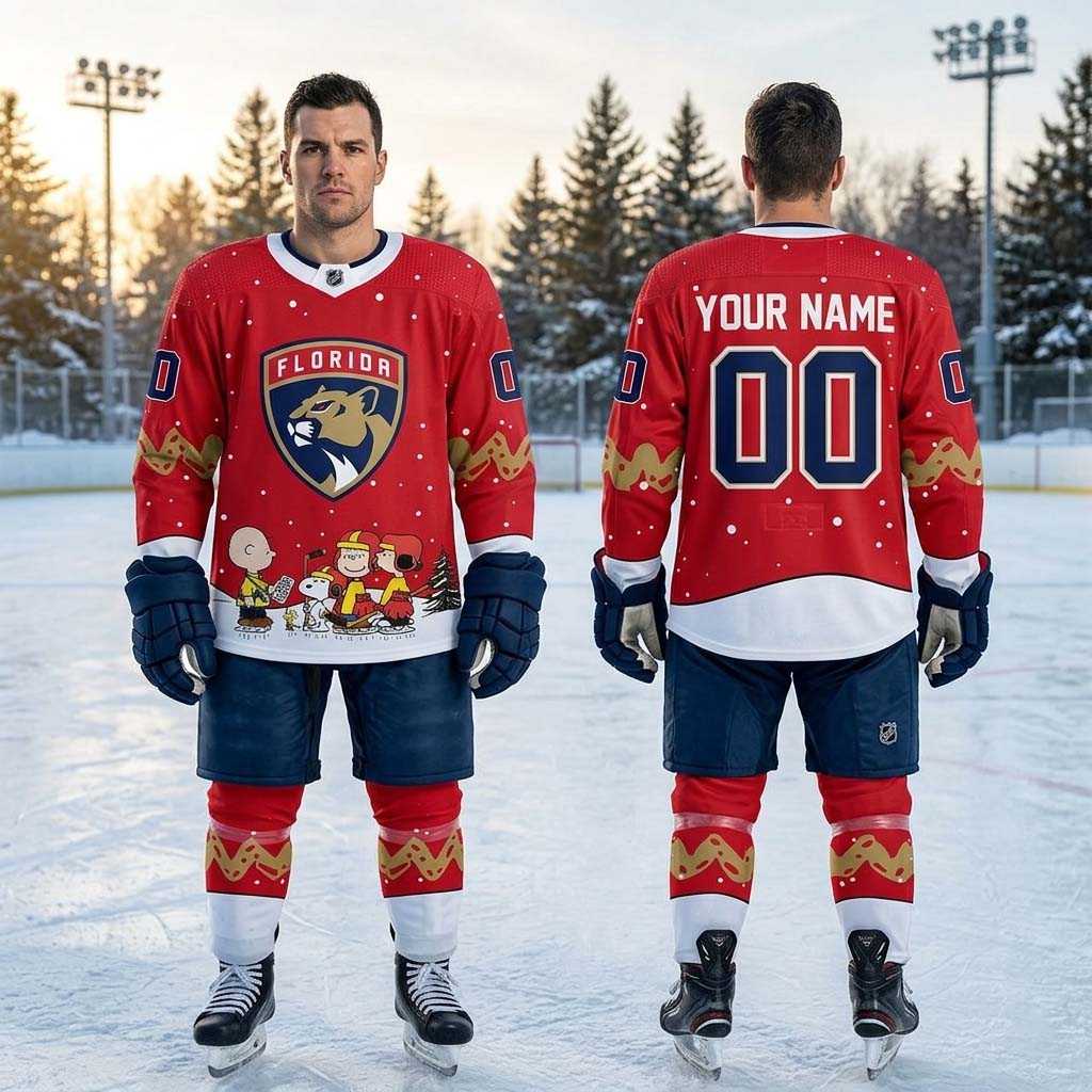 Florida Panthers Peanuts Theme Night 2026 Custom Hockey Jersey Florida Panthers Peanuts Theme Night 2026 Custom Hockey Jersey
