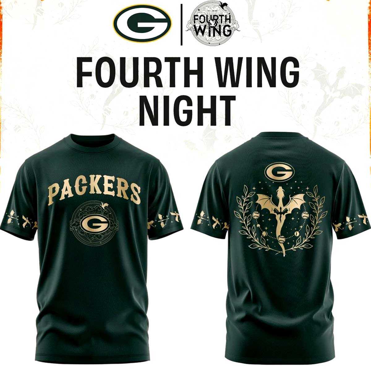Green Bay Packers Fourth Wings Night 2026 Hoodie Green Bay Packers Fourth Wings Night 2026 Hoodie