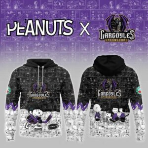 Greensboro Gargoyles Peanuts Night 2026 Celebrating Hoodie 2 1.jpg