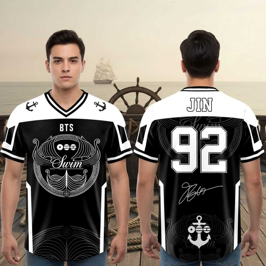 JIMIN BTS Swim Arirang Album Mixed Mesh Football Jersey