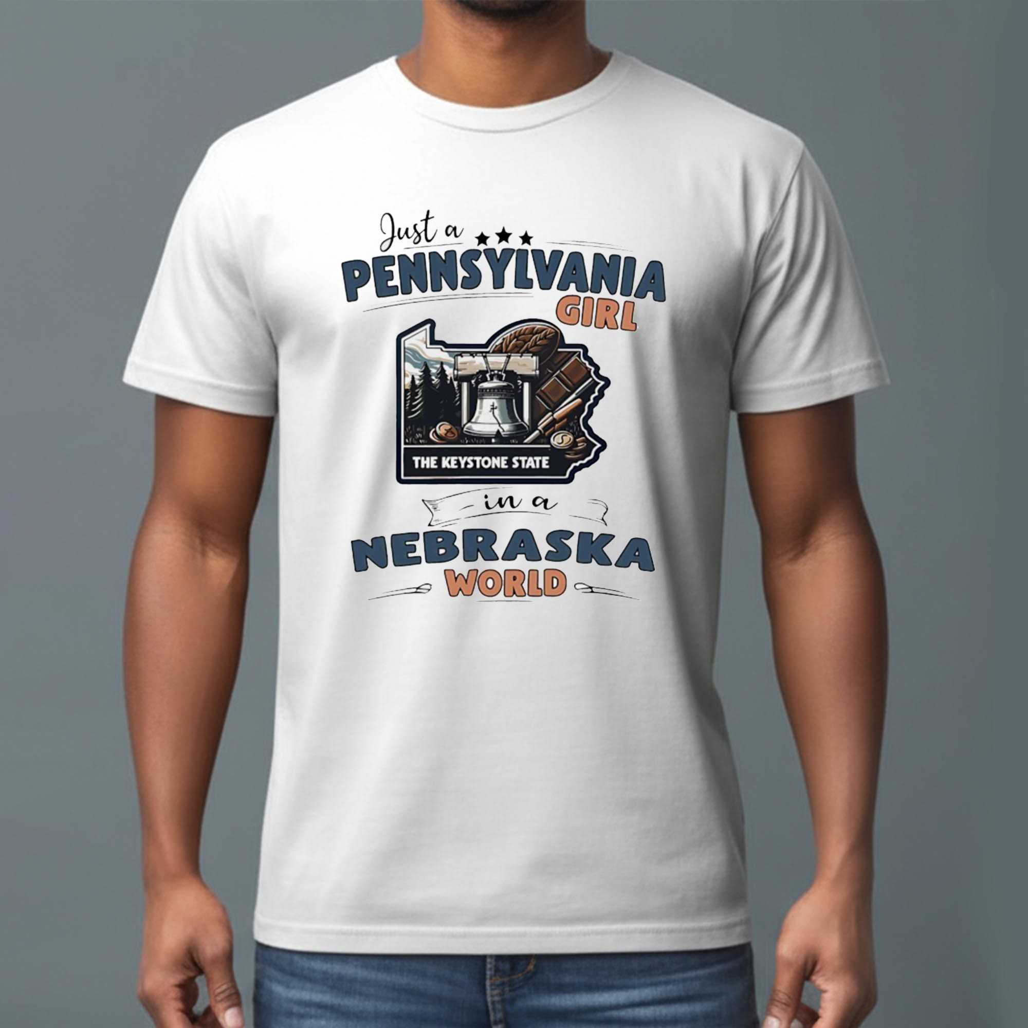 Just a Pennsylvania girl in a Nebraska world T-Shirt