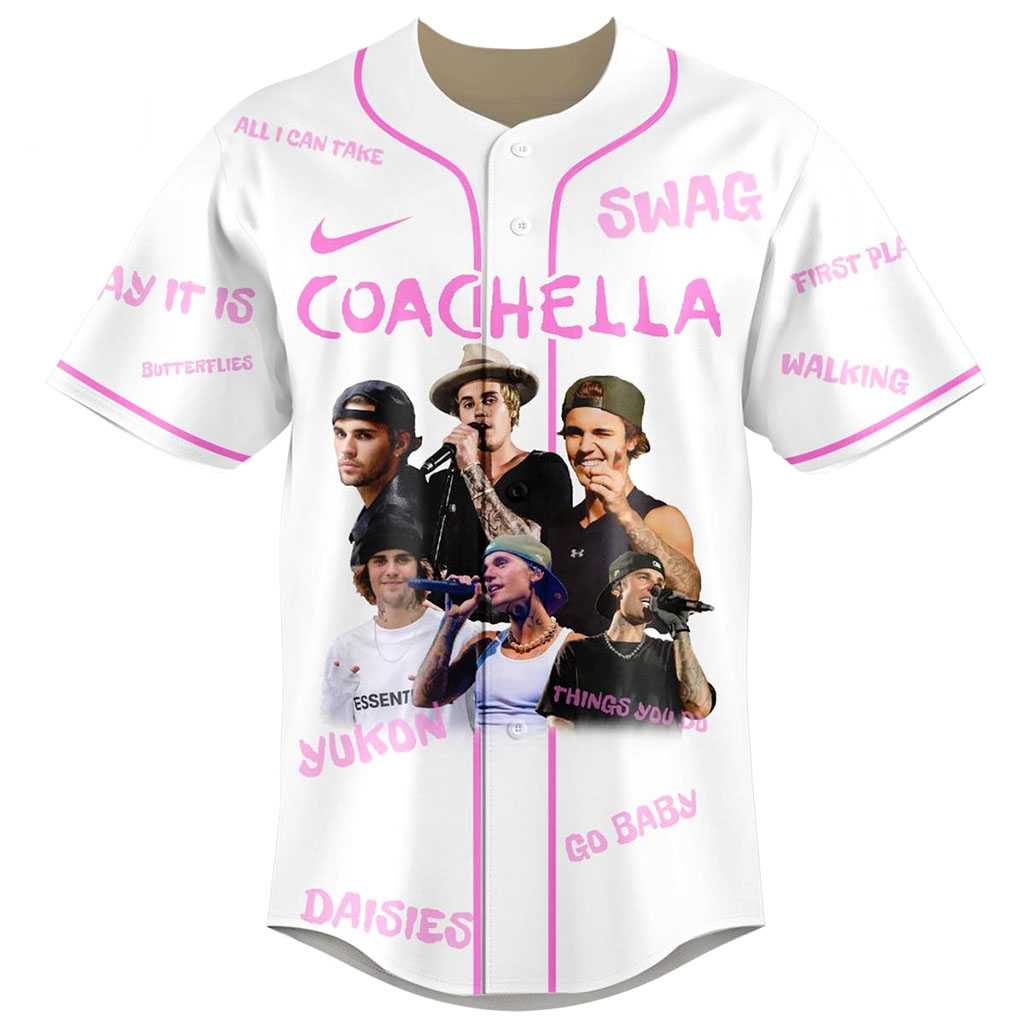 Justin Bieber Coachella 2026 Desert Vibes Baseball Jersey Justin Bieber Coachella 2026 Desert Vibes Baseball Jersey