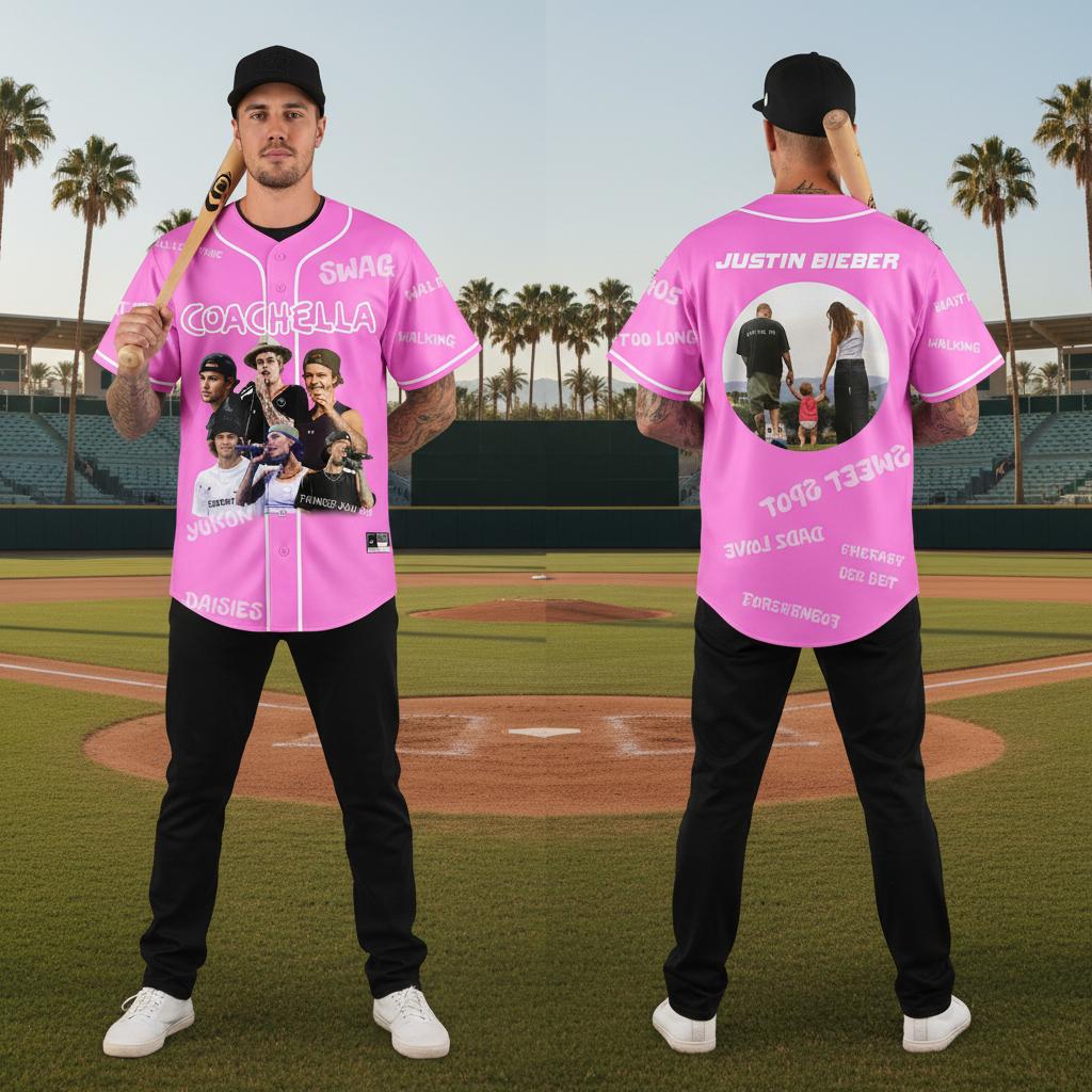Justin Bieber Coachella 2026 Desert Vibes Baseball Jersey Justin Bieber Coachella 2026 Desert Vibes Baseball Jersey