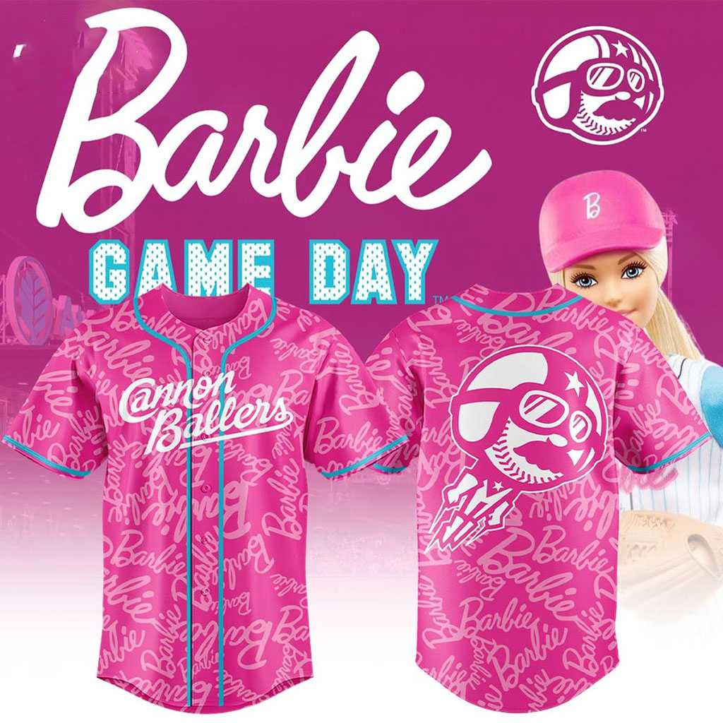 Kannapolis Cannon Ballers Barbie Game Day Jersey Kannapolis Cannon Ballers Barbie Game Day Jersey