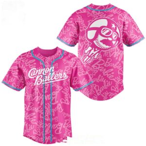 Kannapolis Cannon Ballers Barbie Game Day Pink 2026 Baseball Jersey 2 1.jpg