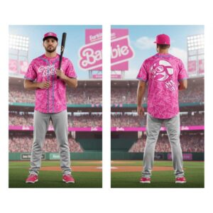 Kannapolis Cannon Ballers Barbie Game Day Pink 2026 Baseball Jersey 2 5 1.jpg