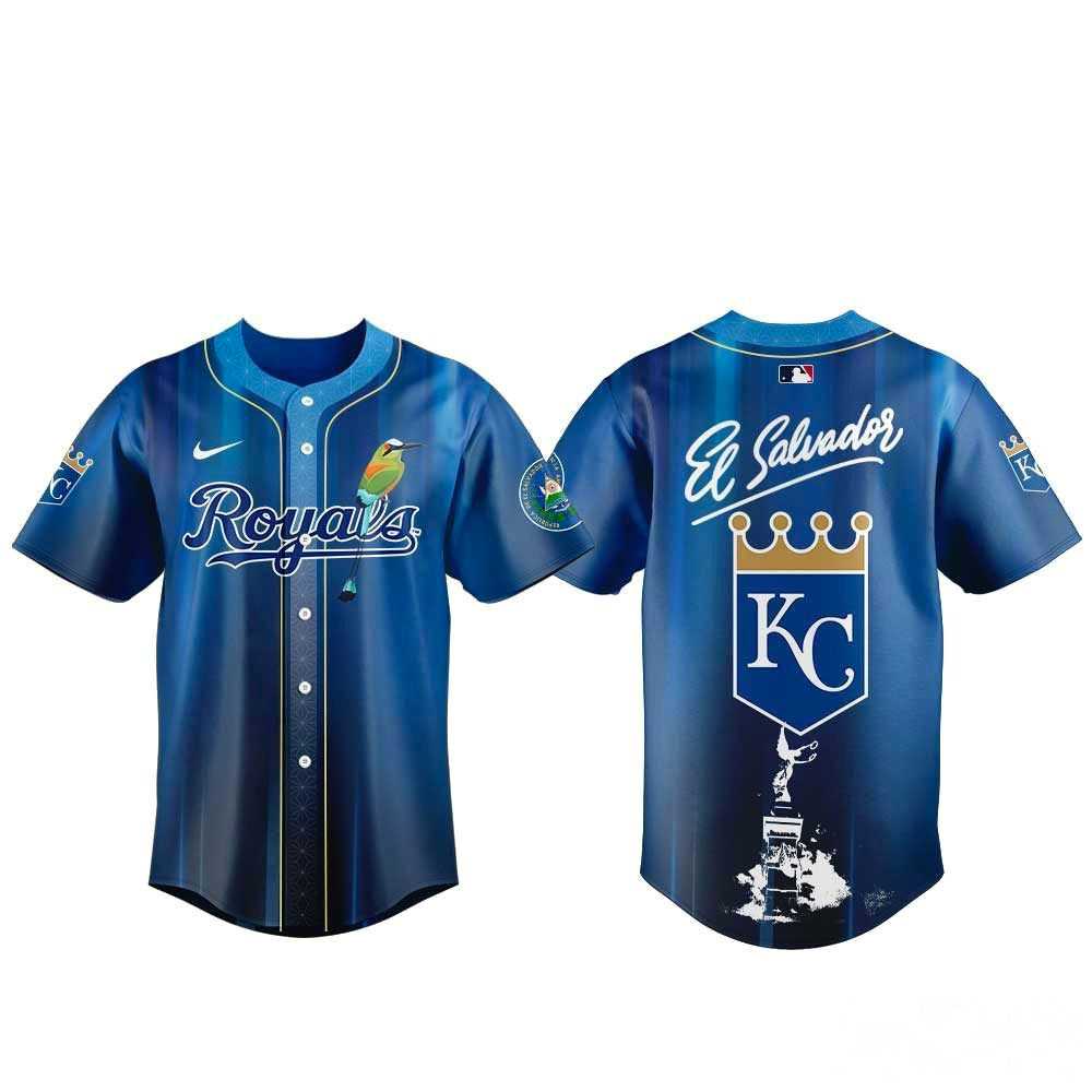 Kansas City Royals Salvadoran Heritage Day 2026 Baseball Jersey Kansas City Royals Salvadoran Heritage Day 2026 Baseball Jersey
