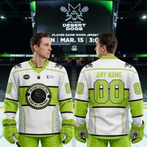 Las Vegas Desert Dogs Tucker Out Night 2026 Custom Hockey Jersey 4