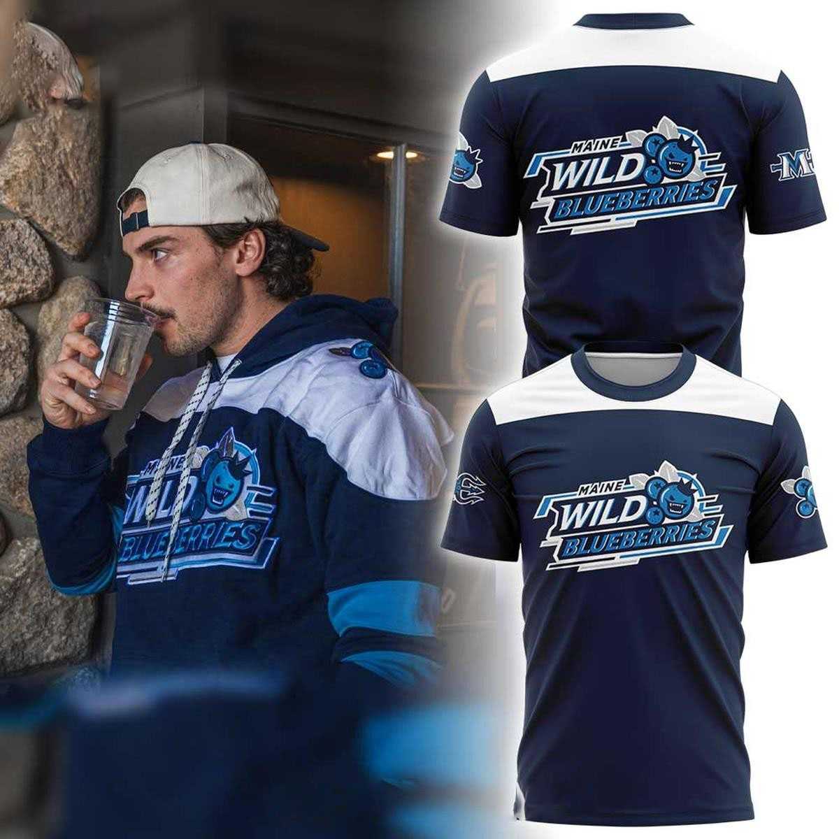 Maine Mariners Maine Wild Blueberries 2026 Identity Hoodie T- Shirt Maine Mariners Maine Wild Blueberries 2026 Identity Hoodie T- Shirt