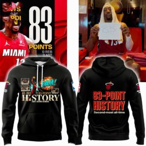 Miami Heat Bam Adebayo 83 Point History Made History 2026 Hoodie Tee 1