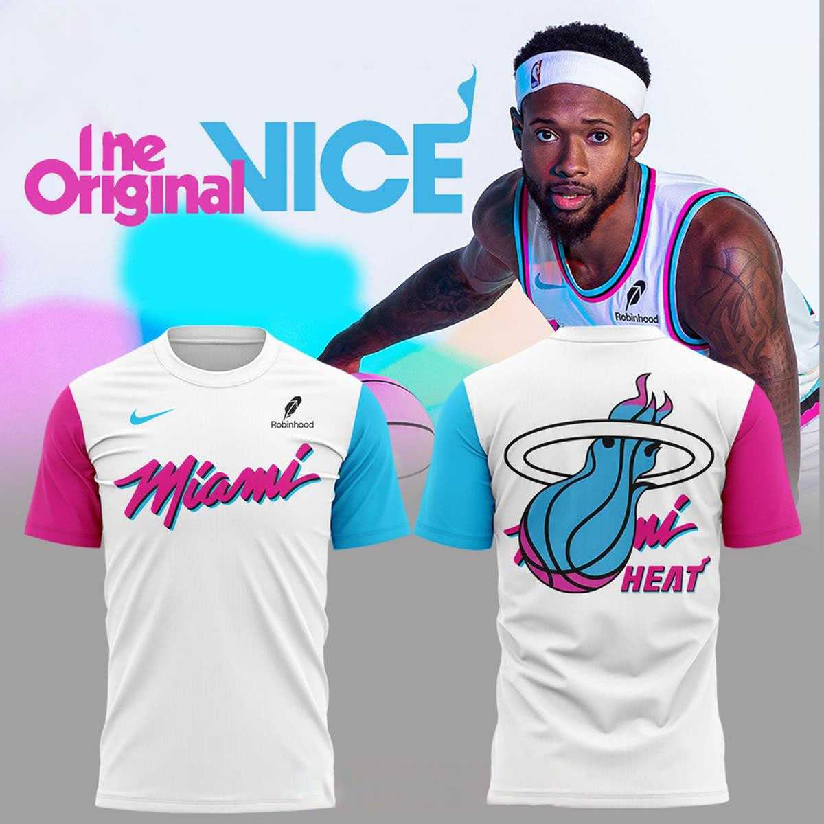 Miami Heat The Original Vice 2025-2026 Night Hoodie Tee Miami Heat The Original Vice 2025-2026 Night Hoodie Tee
