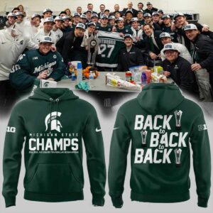 Michigan State Spartans Back To Back To Back Big Ten Champs 2026 Hoodie 1