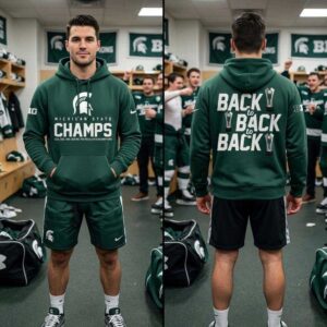 Michigan State Spartans Back To Back To Back Big Ten Champs 2026 Hoodie 5
