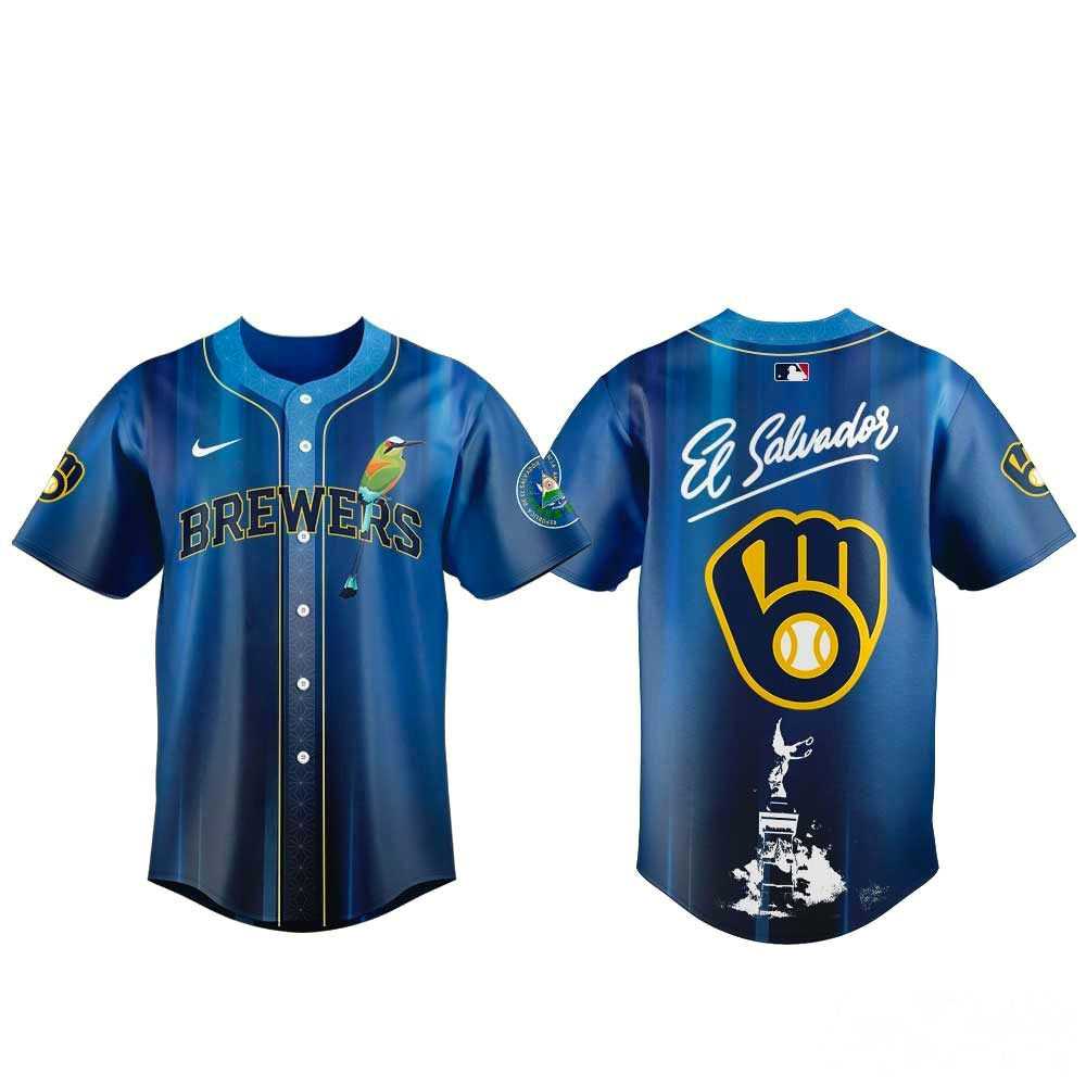 Milwaukee Brewers Salvadoran Heritage Day 2026 Jersey Milwaukee Brewers Salvadoran Heritage Day 2026 Jersey