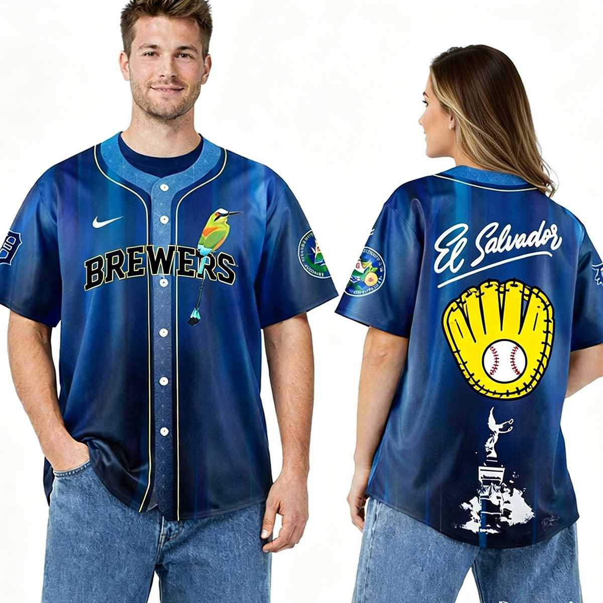 Milwaukee Brewers Salvadoran Heritage Day 2026 Jersey Milwaukee Brewers Salvadoran Heritage Day 2026 Jersey