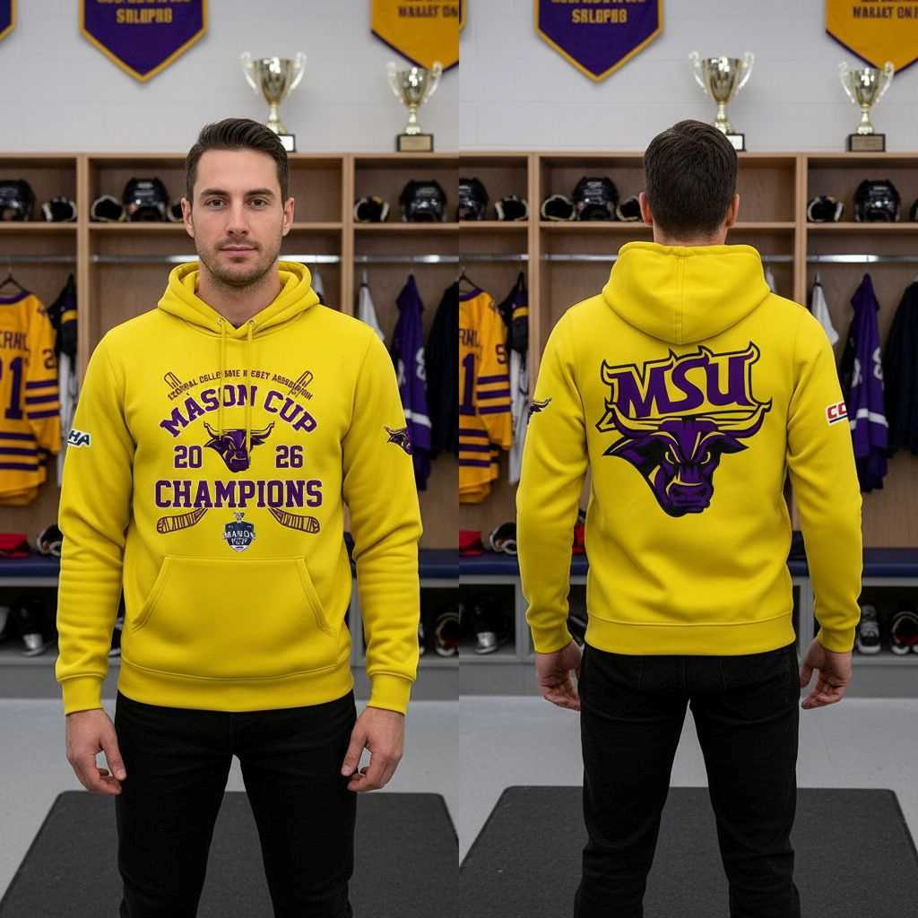 Minnesota State Mavericks 2026 Mason Cup Champions Hoodie Tee