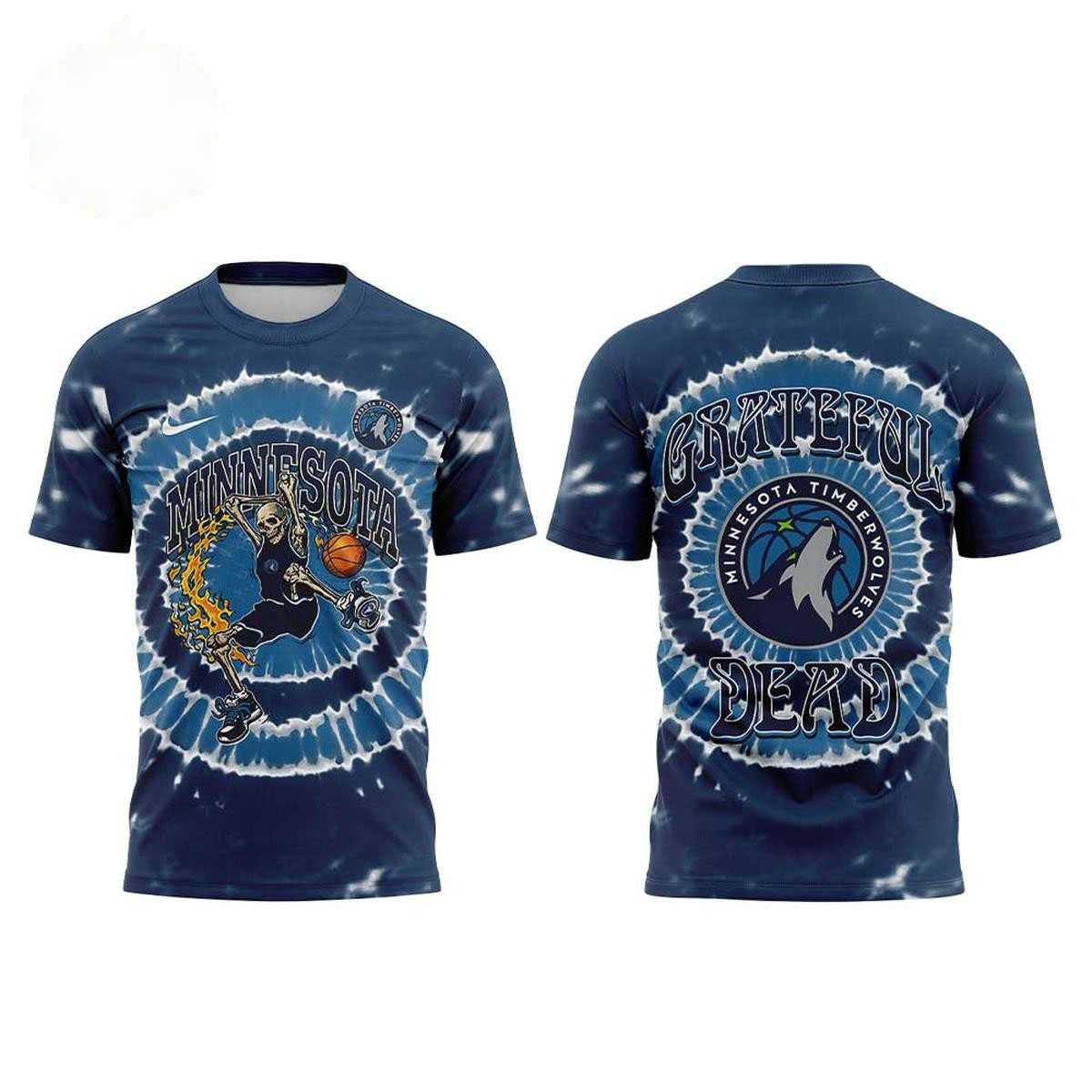 Minnesota Timberwolves Grateful Dead Skeleton Dunker 2026 Hoodie Tee Minnesota Timberwolves Grateful Dead Skeleton Dunker 2026 Hoodie Tee