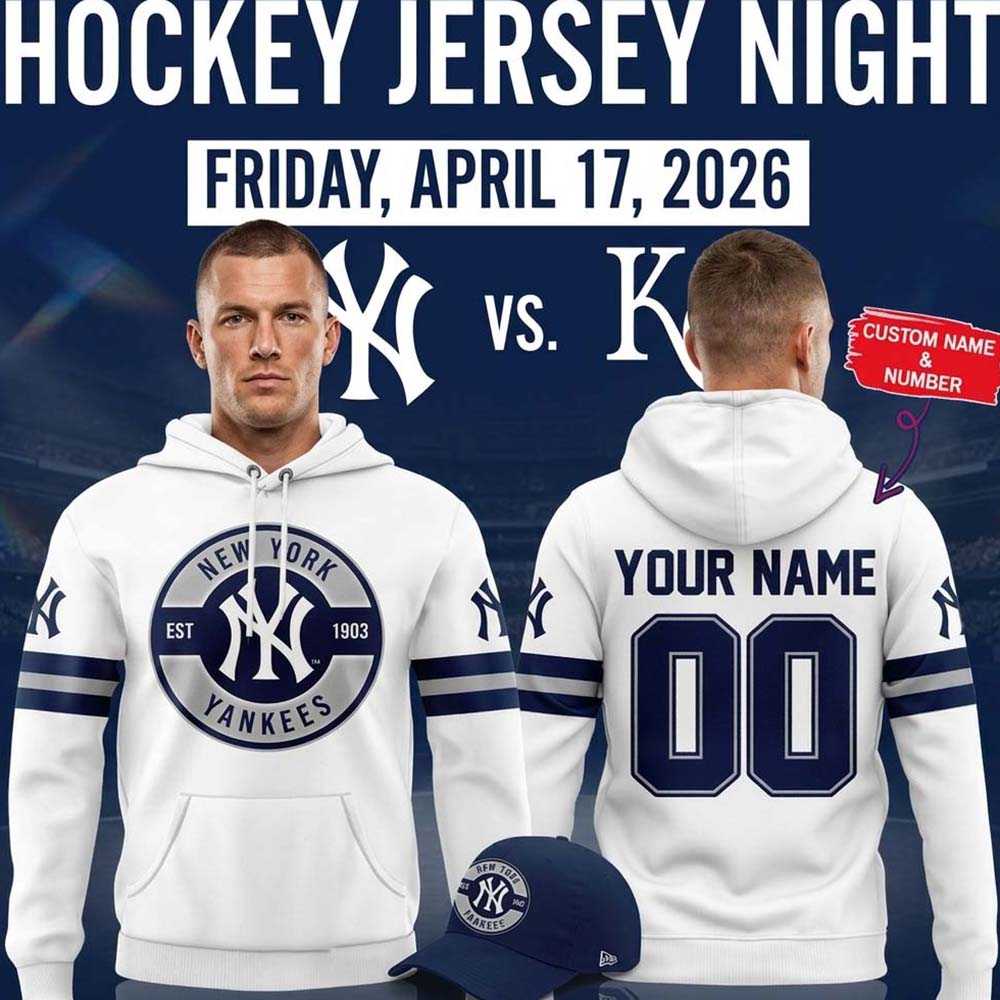 N Y Yankees Hockey Jersey Night 2026 Hoodie T- Shirt N Y Yankees Hockey Jersey Night 2026 Hoodie T- Shirt