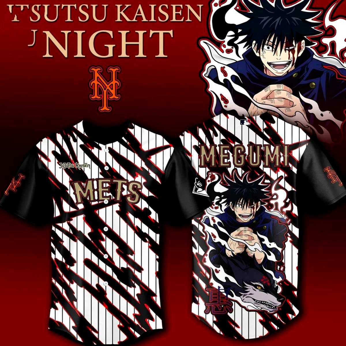 New York Mets Jujutsu Kaisen Night 2026 Edition Baseball Jersey New York Mets Jujutsu Kaisen Night 2026 Edition Baseball Jersey