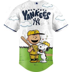 New York Yankees Peanuts Gang Cartoon Baseball Jersey 3 1.jpg