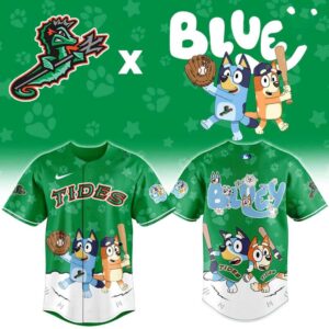 Norfolk Tides Bluey Night Limited Edition Baseball Jersey