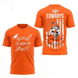 Oklahoma State Cowboys Firefighters Baseball Night 2026 Orange Hoodie Tee 2 1.jpg