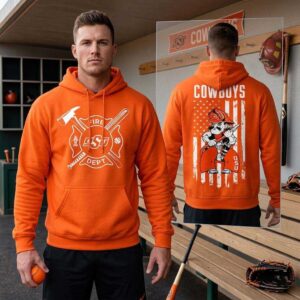 Oklahoma State Cowboys Firefighters Baseball Night 2026 Orange Hoodie Tee 6 1.jpg