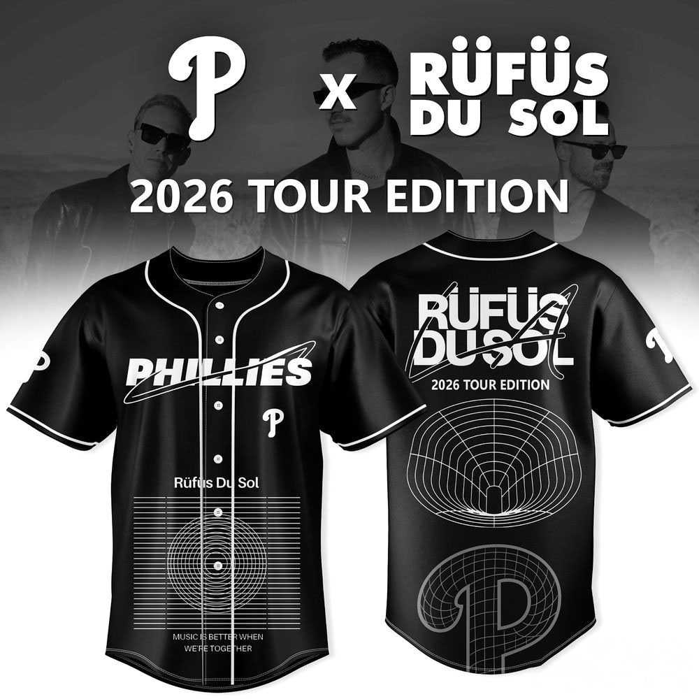 RUFUS DU SOL Philadelphia Phillies 2026 Tour Baseball Jersey RUFUS DU SOL Philadelphia Phillies 2026 Tour Baseball Jersey