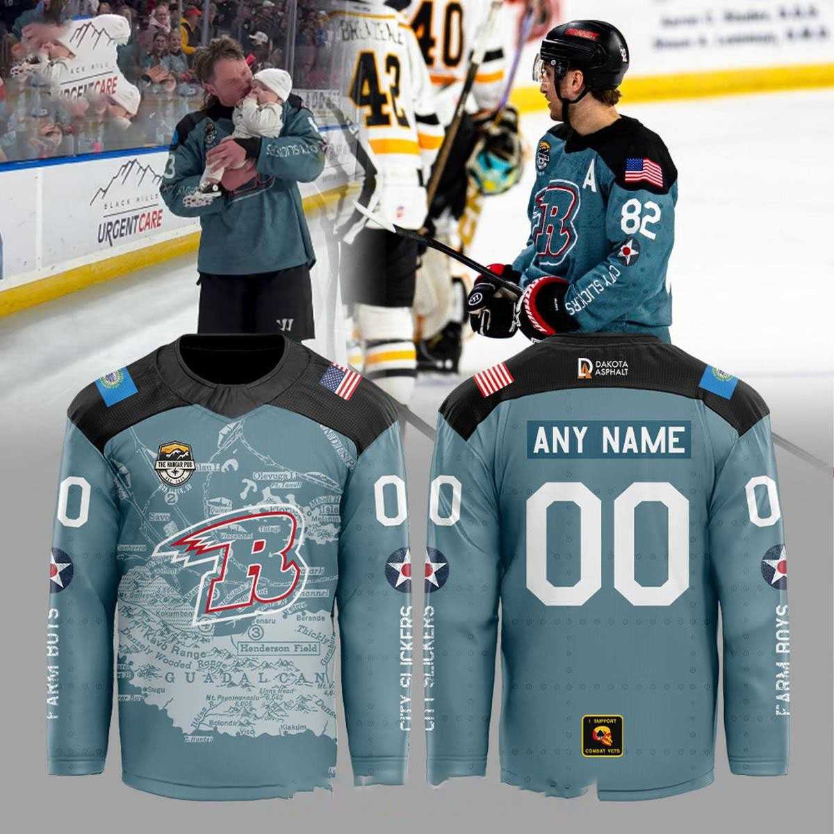 Rapid City Rush Hockey Fights Cancer 2026 Custom Jersey