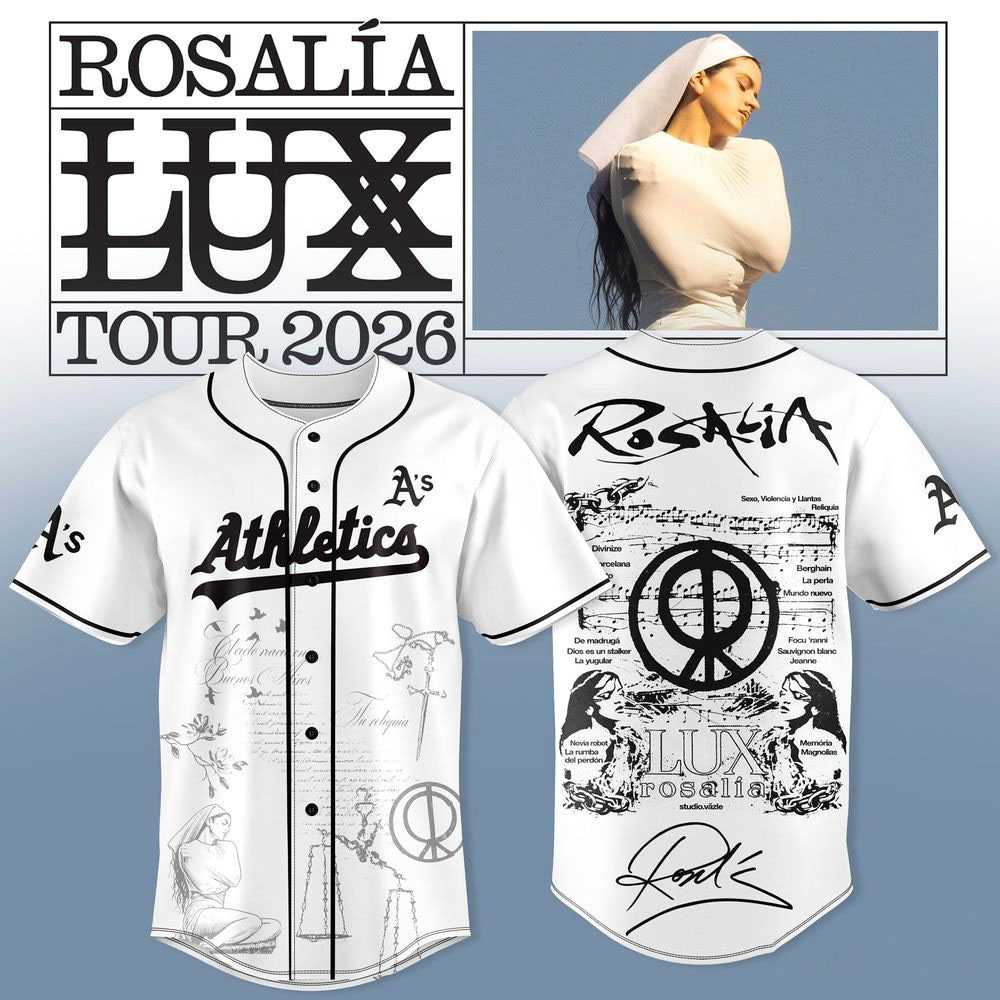 Rosalia Oakland Athletics LUX Tour 2026 White Jersey