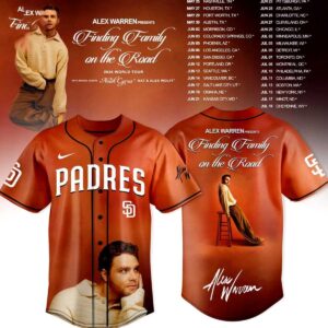 San Diego Padres Alex Warren Finding Family on the Road Tour 2026 Baseball Jersey 1.jpg