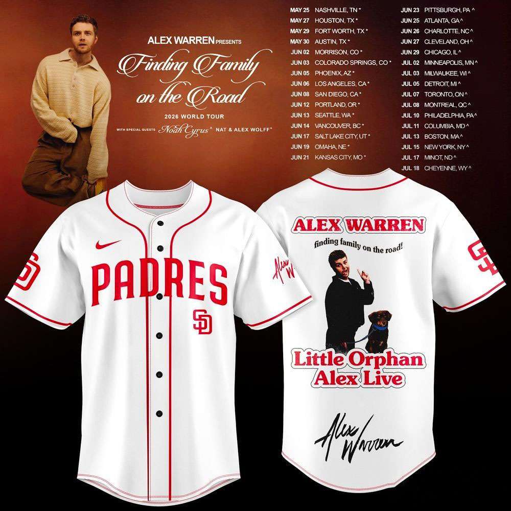 San Diego Padres I Can’t Hear You World Tour Finale 2026 Baseball Jersey