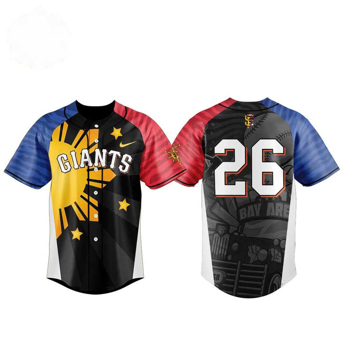 San Francisco Giants Filipino Heritage Honor Night 2026 Baseball Jersey San Francisco Giants Filipino Heritage Honor Night 2026 Baseball Jersey