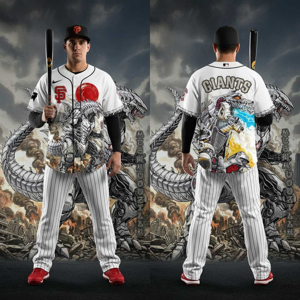 San Diego Padres MechaGodzilla Monster Edition Baseball Jersey