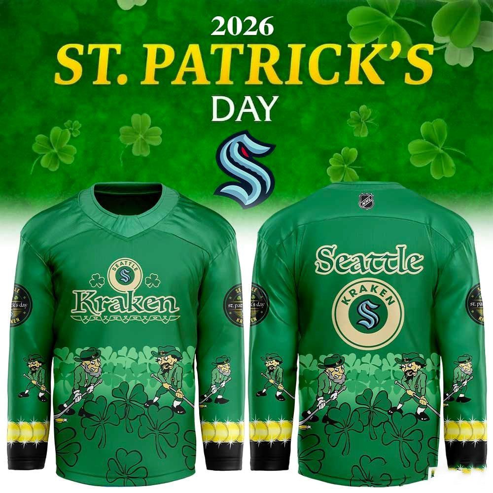 Seattle Kraken St Patrick’s Day 2026 Exclusive Hockey Jersey Seattle Kraken St Patrick’s Day 2026 Exclusive Hockey Jersey
