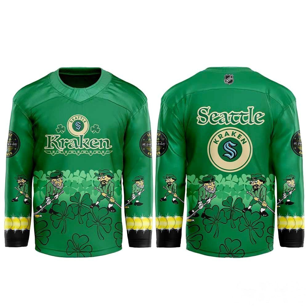 Seattle Kraken St Patrick’s Day 2026 Exclusive Hockey Jersey Seattle Kraken St Patrick’s Day 2026 Exclusive Hockey Jersey