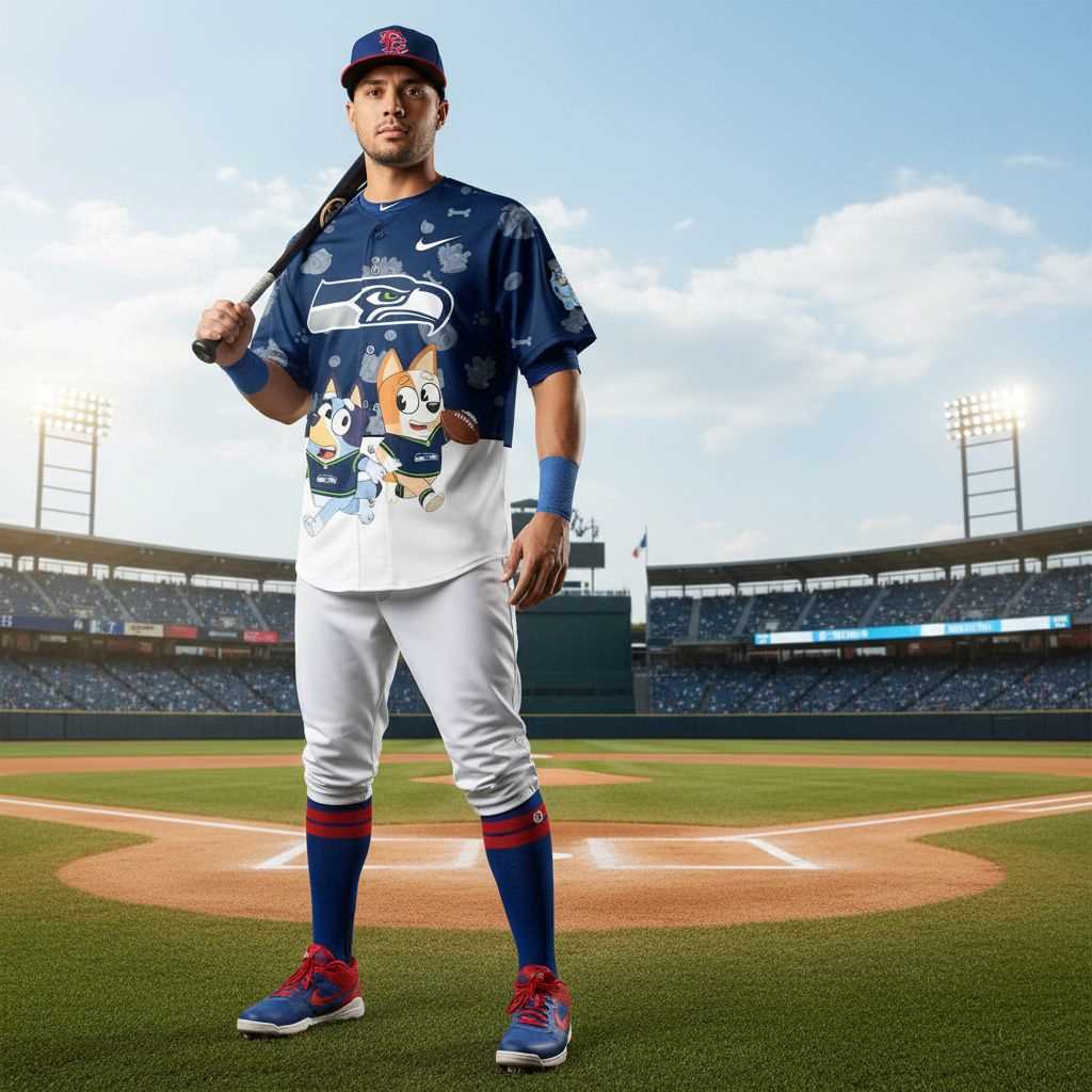 Tampa Bay Buccaneers Bluey Night Baseball Jersey