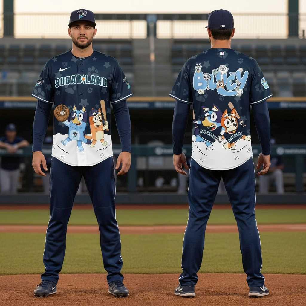 Tacoma Rainiers Bluey Night Limited Baseball Jersey Tacoma Rainiers Bluey Night Limited Baseball Jersey