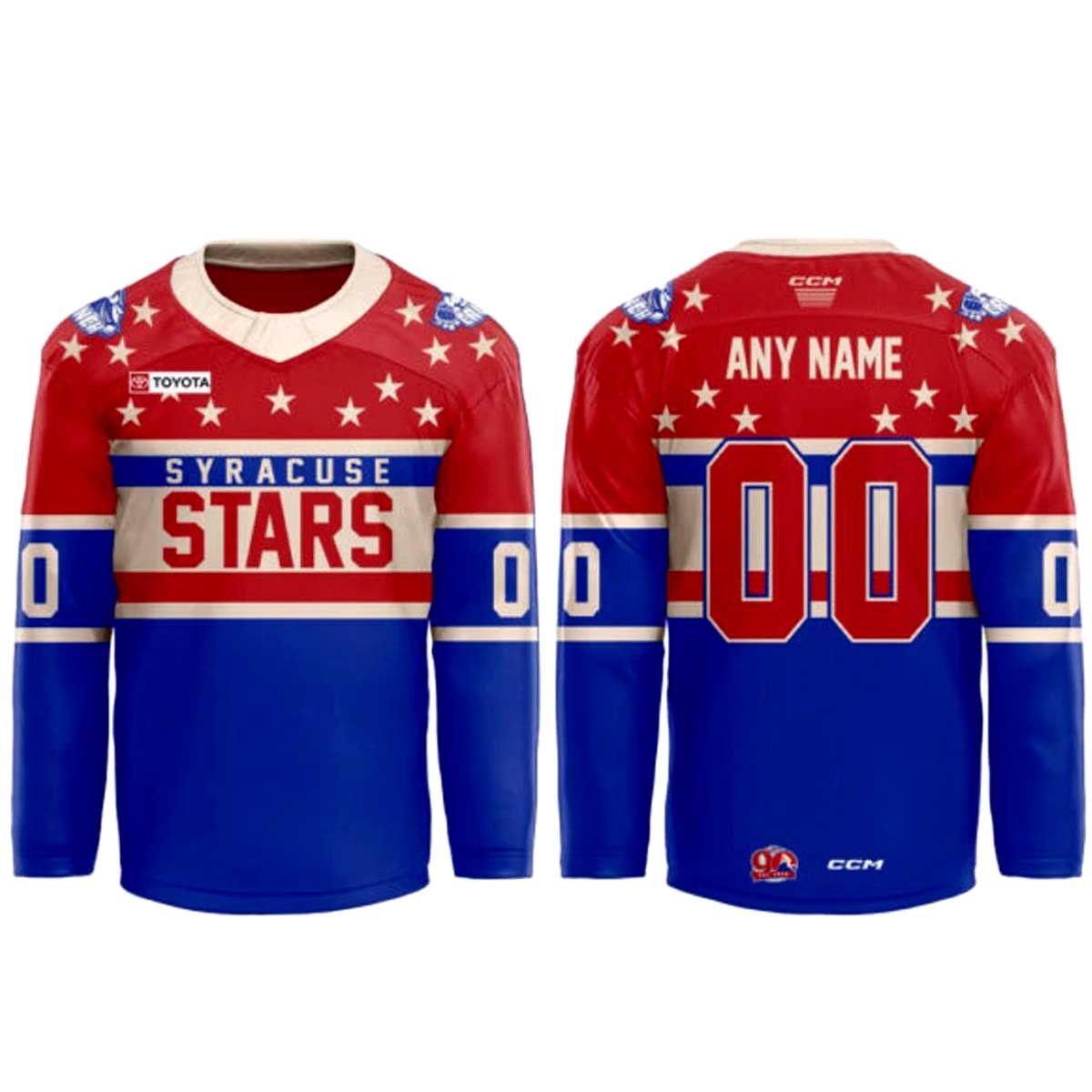 Syracuse Crunch Syracuse Stars Night Custom Name Jersey Syracuse Crunch Syracuse Stars Night Custom Name Jersey