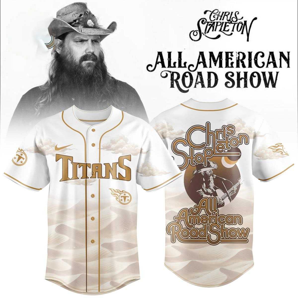 Tennessee Titans Chris Stapleton All American Road Show 2026 Baseball Jersey