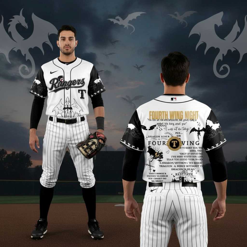 Texas Rangers Fourth Wing Night Jersey Dragon Graphics Quotes Edition Texas Rangers Fourth Wing Night Jersey Dragon Graphics Quotes Edition