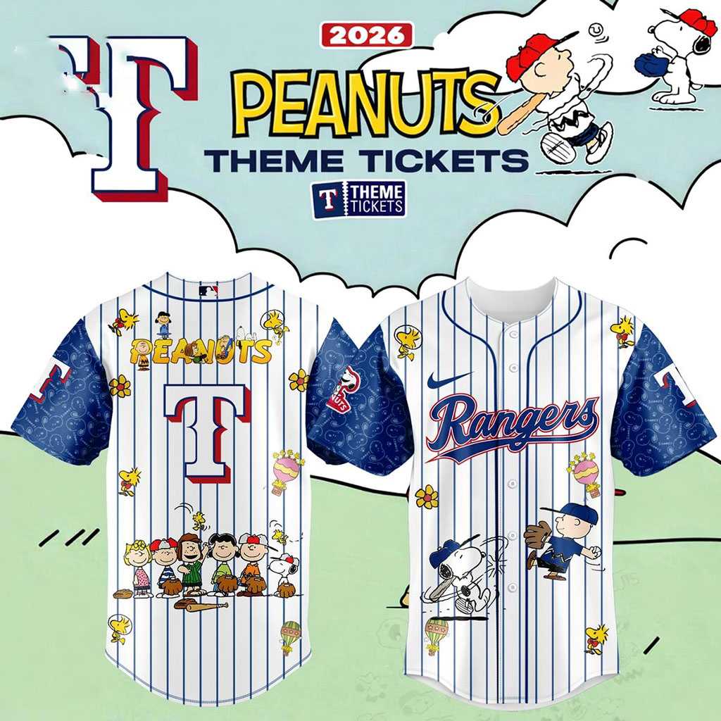 Texas Rangers Peanuts 2026 Jersey Texas Rangers Peanuts 2026 Jersey